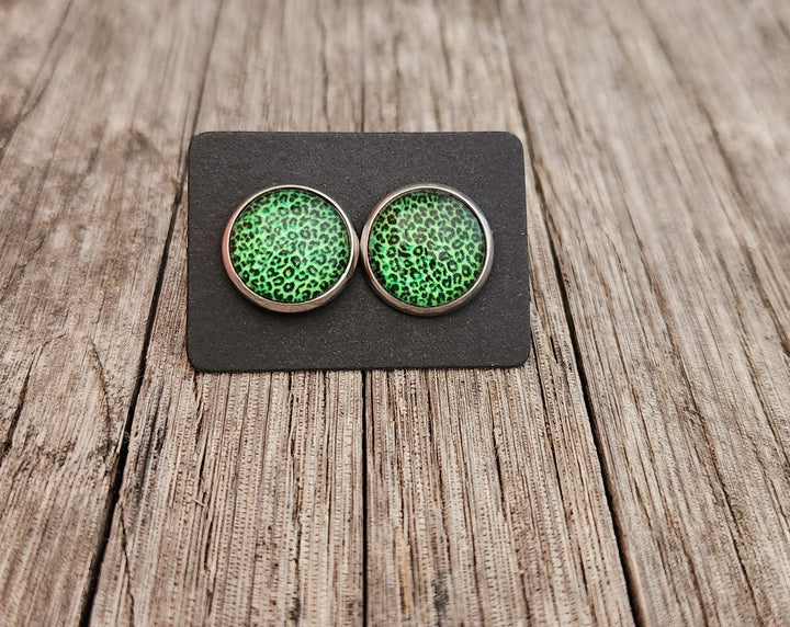 Vivid Leopard Studs - [farm_afternoons]