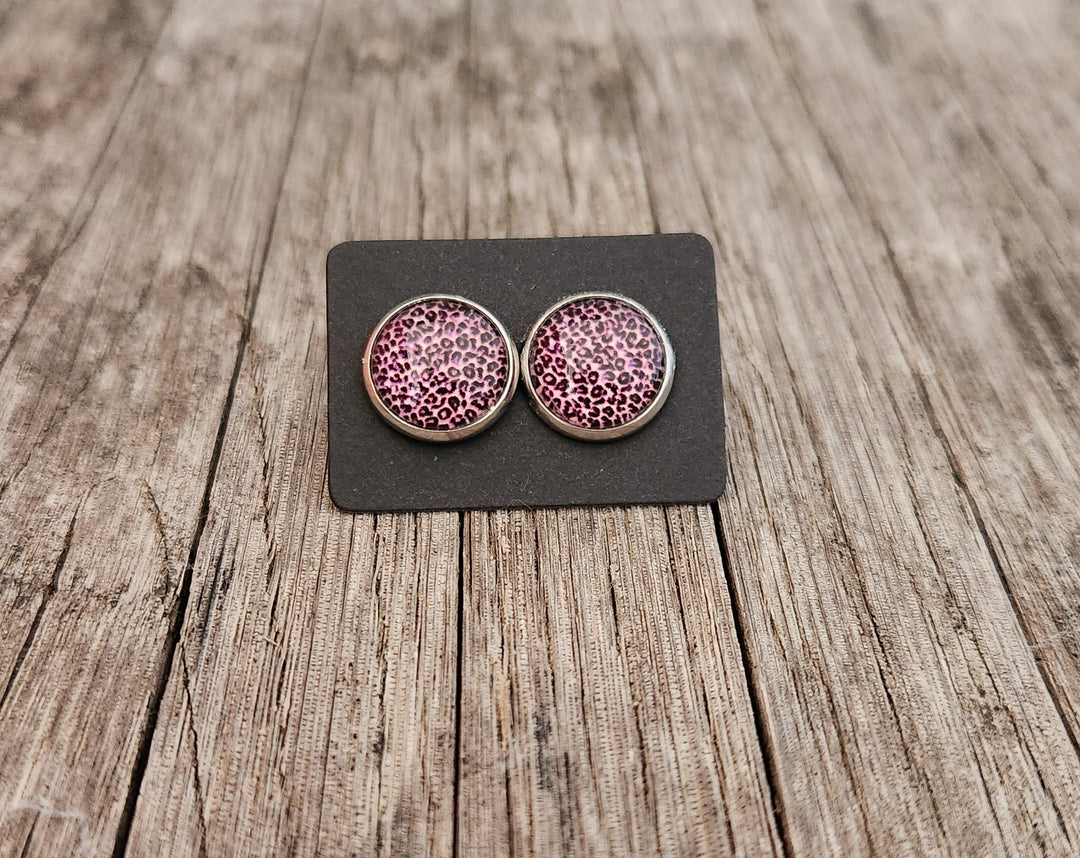 Vivid Leopard Studs - [farm_afternoons]