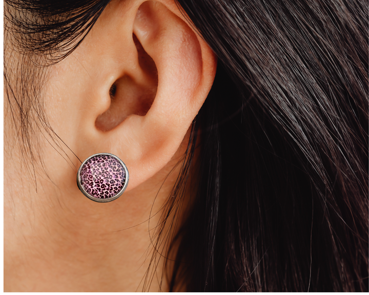 Vivid Leopard Studs - [farm_afternoons]