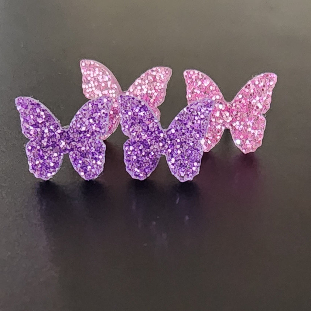 Glitter Butterfly Studs - [farm_afternoons]