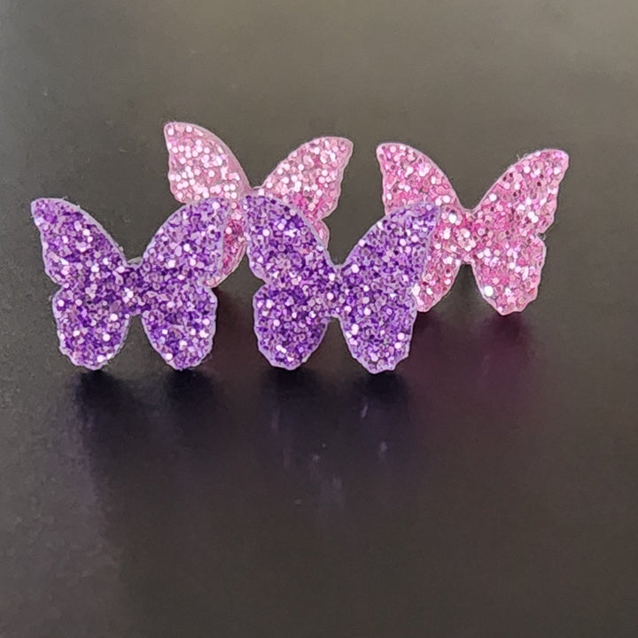 Glitter Butterfly Studs