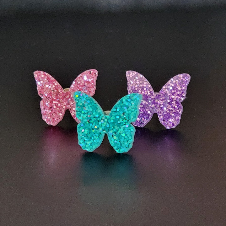 Glitter Butterfly Studs