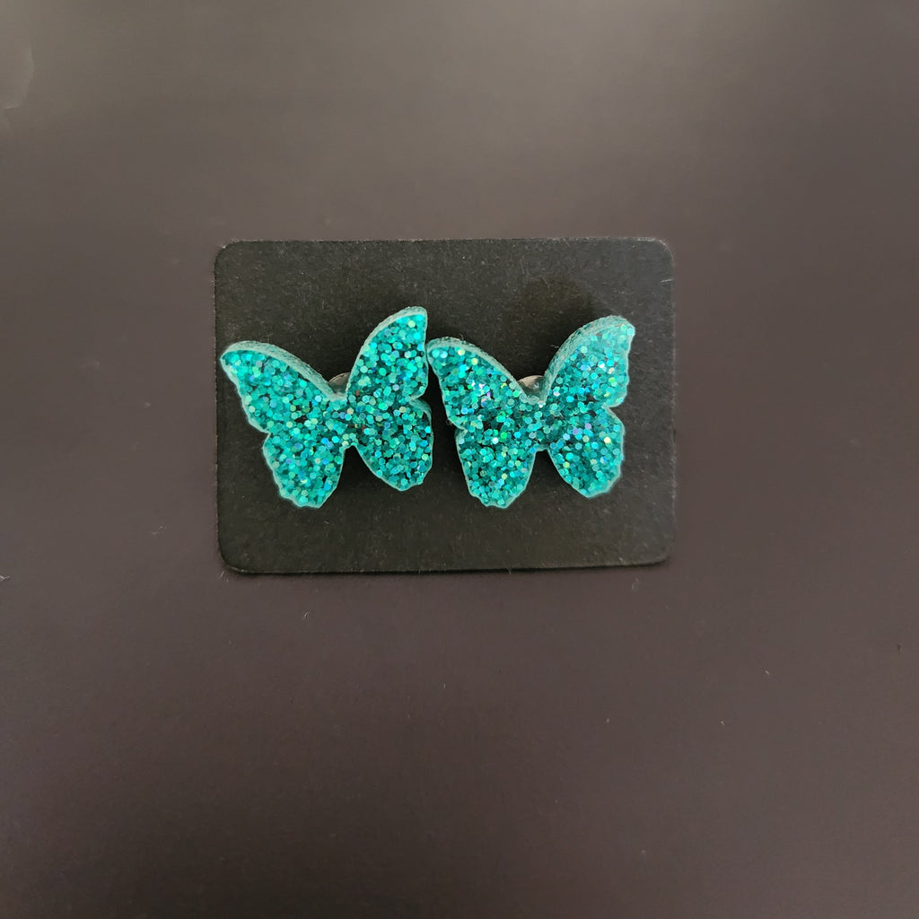 Glitter Butterfly Studs - [farm_afternoons]