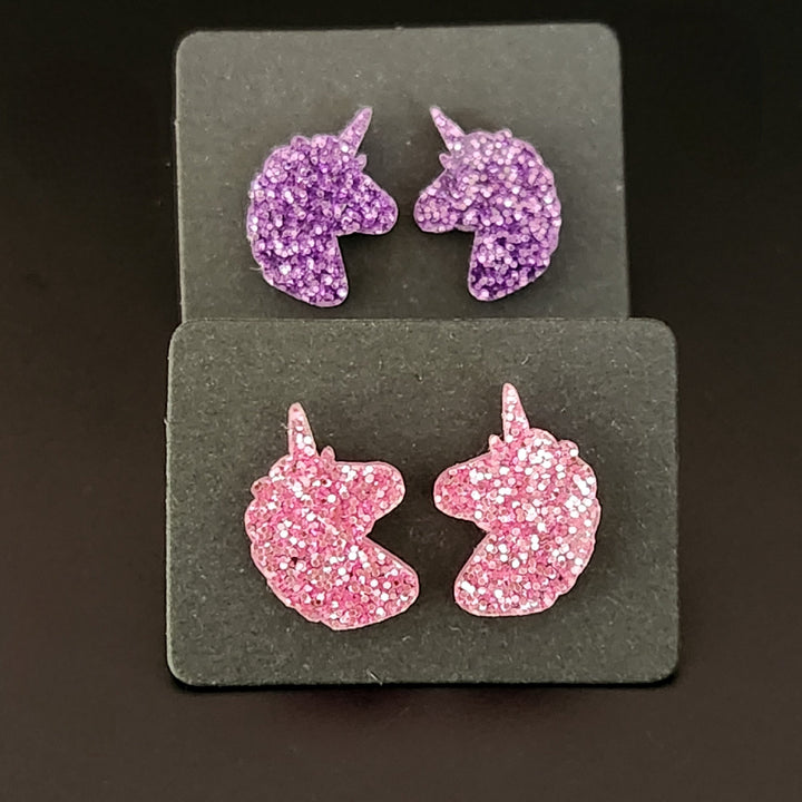 Glitter Unicorns Studs