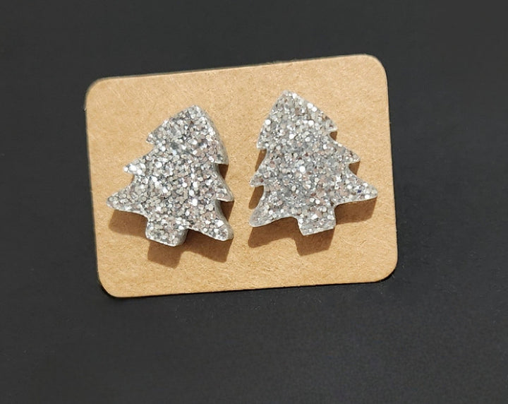 Traditional Christmas Tree Studs - [farm_afternoons]