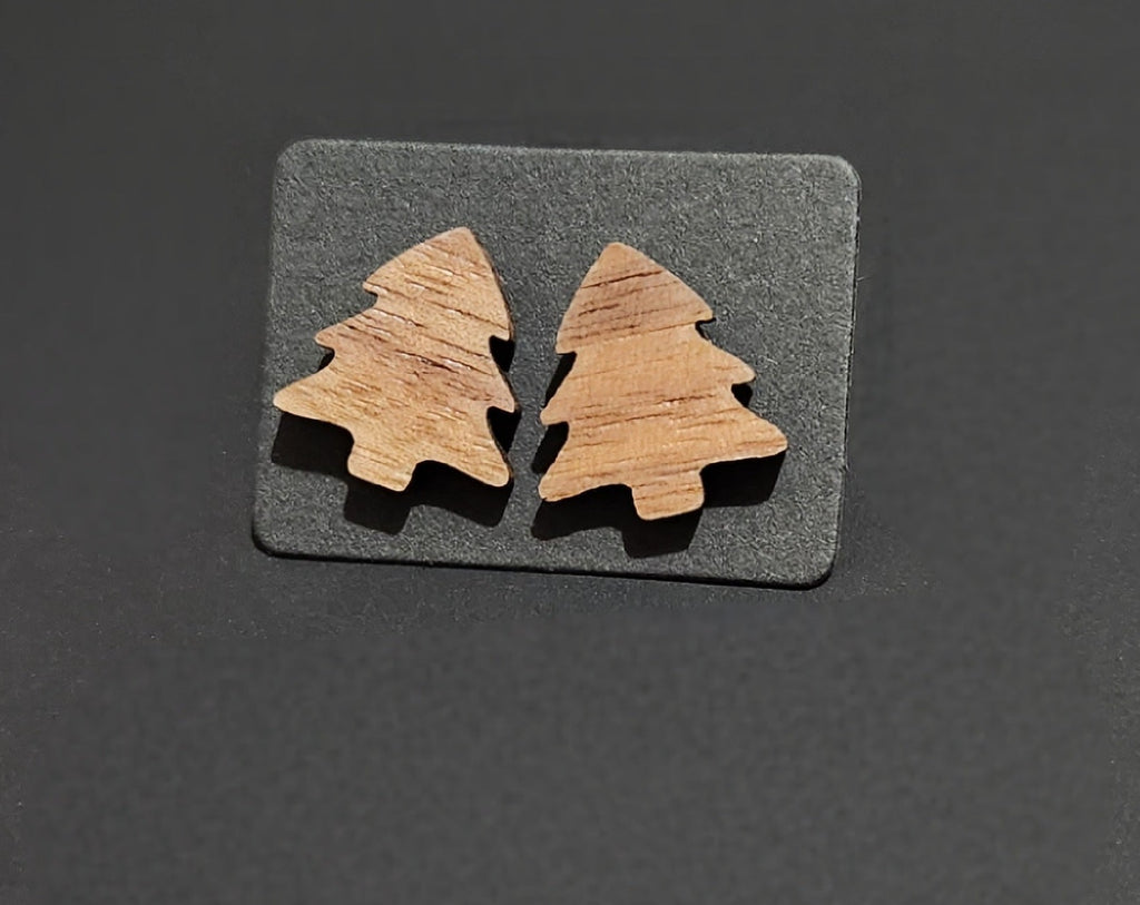 Traditional Christmas Tree Studs - [farm_afternoons]