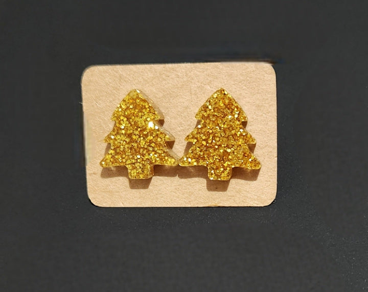 Traditional Christmas Tree Studs - [farm_afternoons]