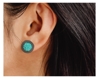Teal Druzie Studs - [farm_afternoons]