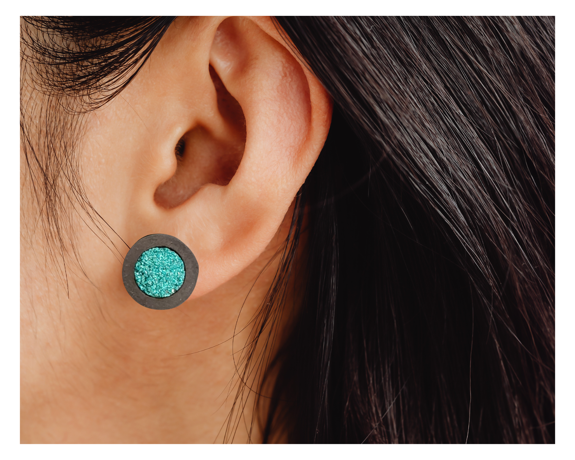 Teal Druzie Studs - [farm_afternoons]