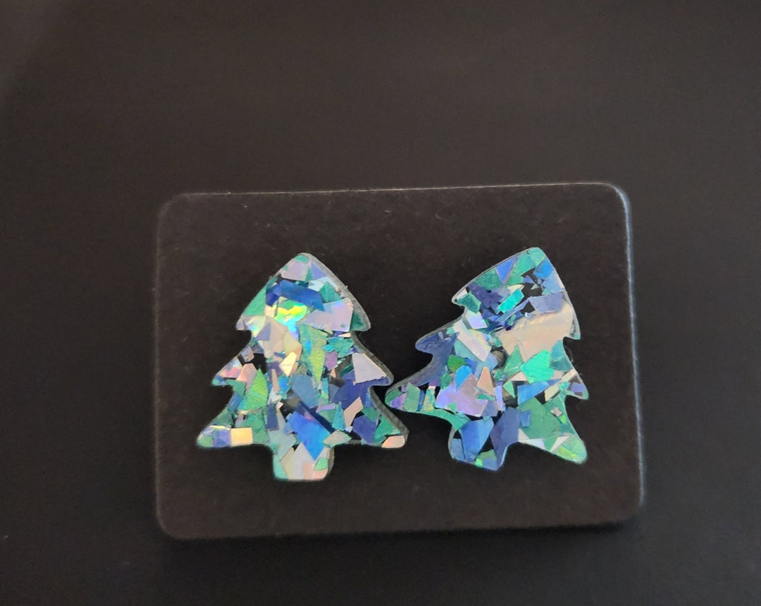 Opal Look Xmas Tree Studs - [farm_afternoons]