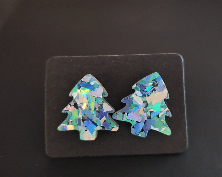 Opal Look Xmas Tree Studs - [farm_afternoons]