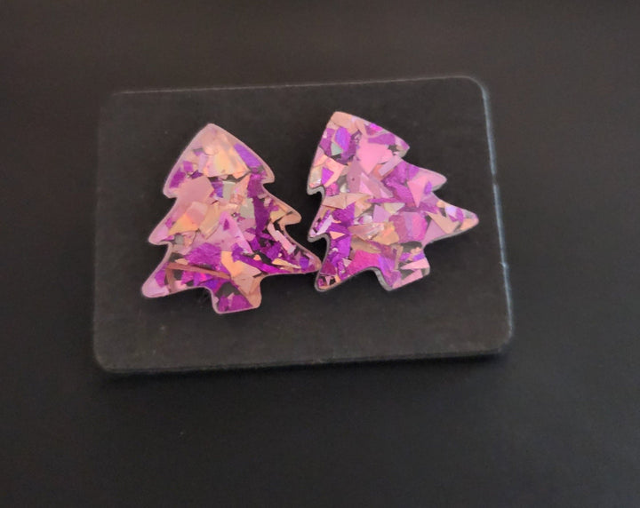 Opal Look Xmas Tree Studs - [farm_afternoons]