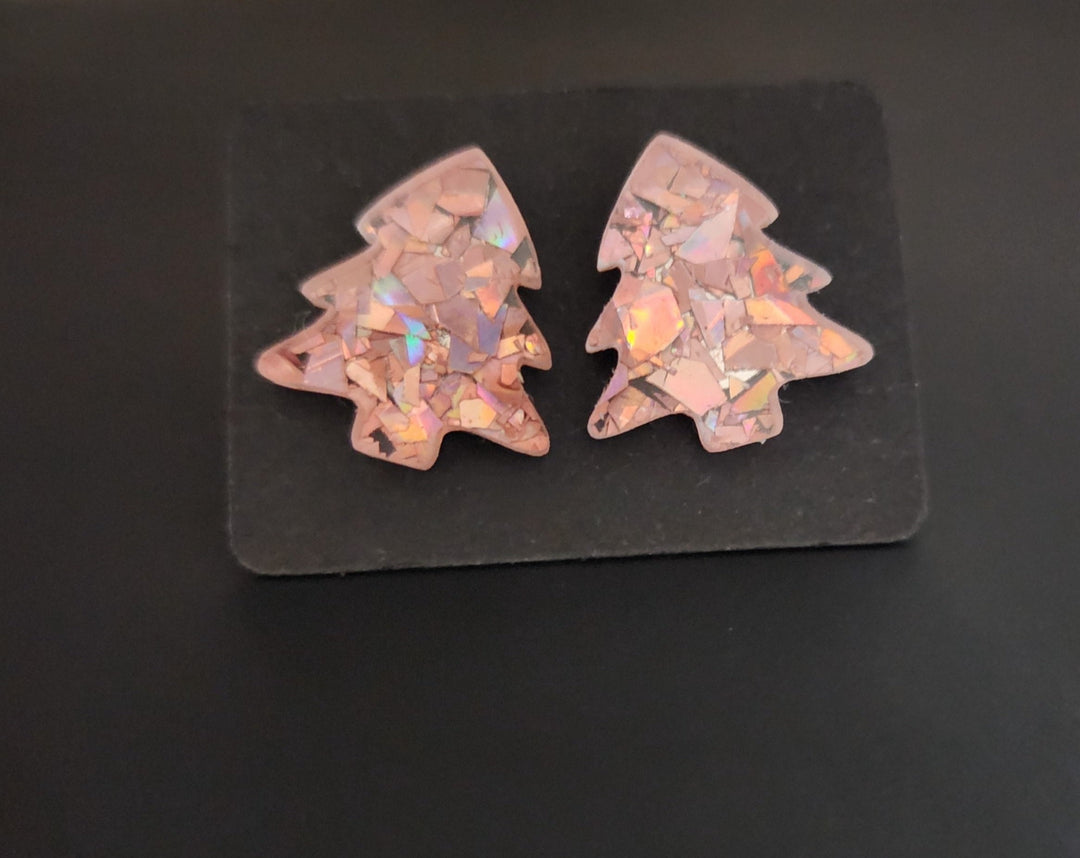 Opal Look Xmas Tree Studs - [farm_afternoons]