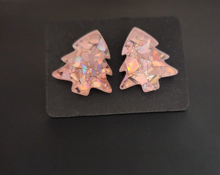 Opal Look Xmas Tree Studs - [farm_afternoons]