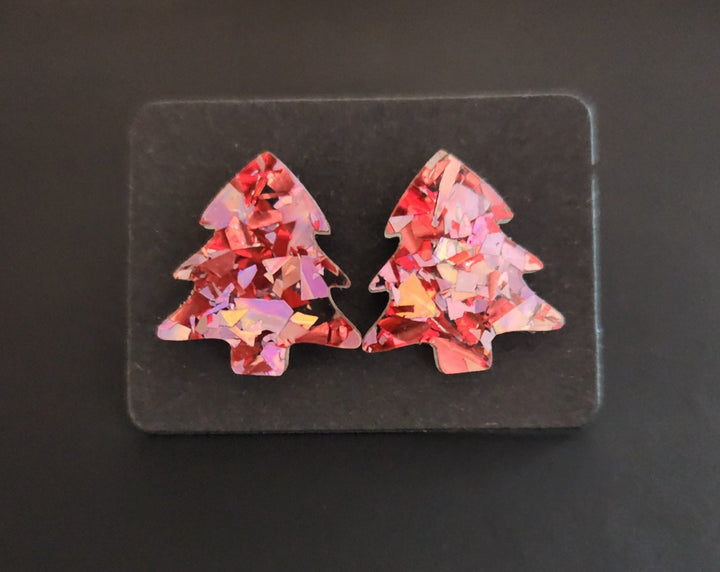 Opal Look Xmas Tree Studs - [farm_afternoons]