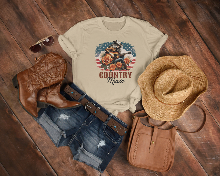 Women's Country Music T-shirt - [farm_afternoons]