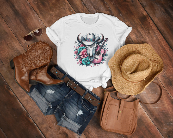 Bull Skulls and Country Music Tee - [farm_afternoons]