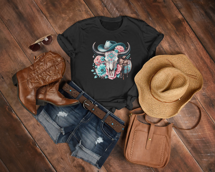 Womens Bull Skulls & Saddles - [farm_afternoons]