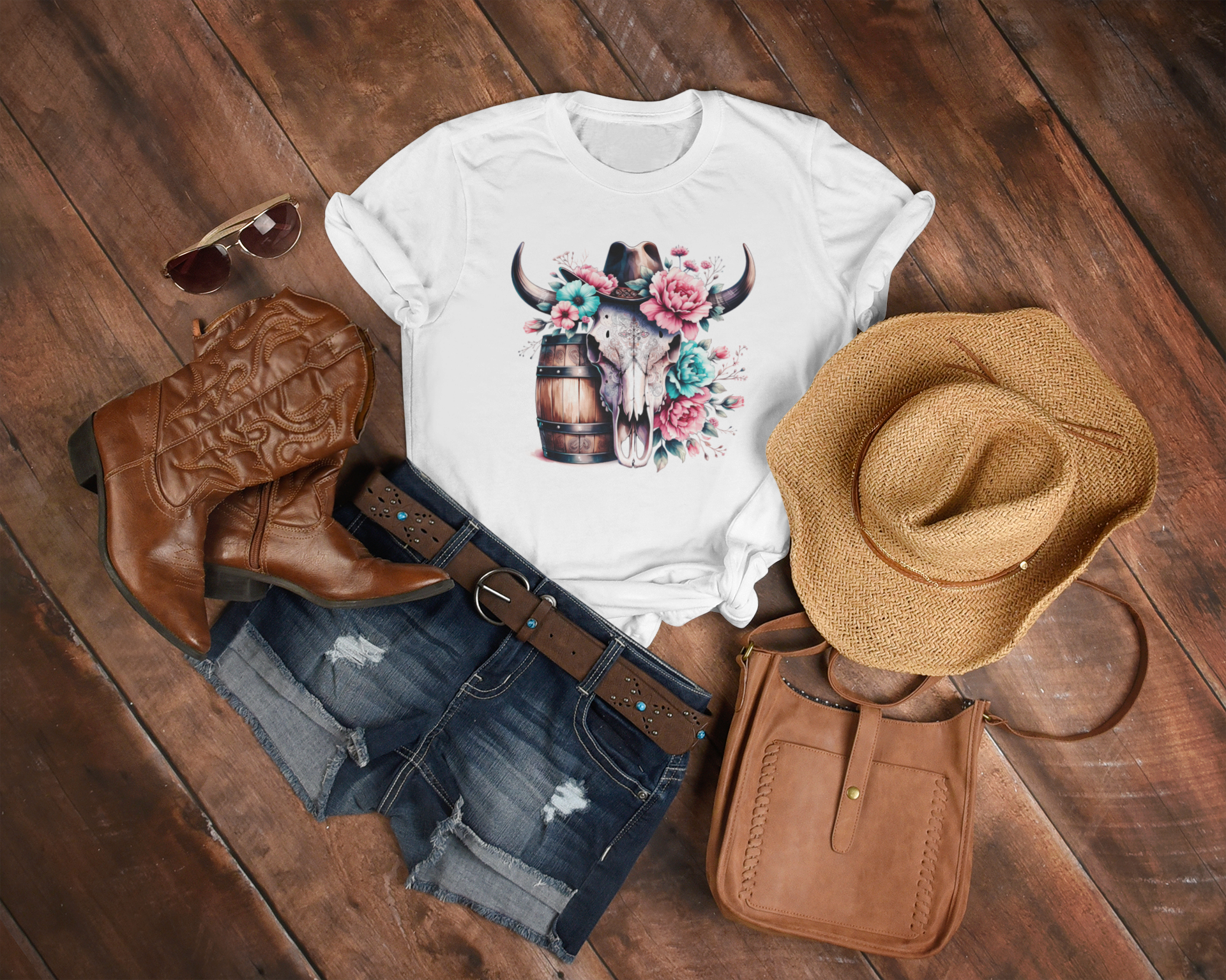 Women's Barrels & Bulls Tee - [farm_afternoons]