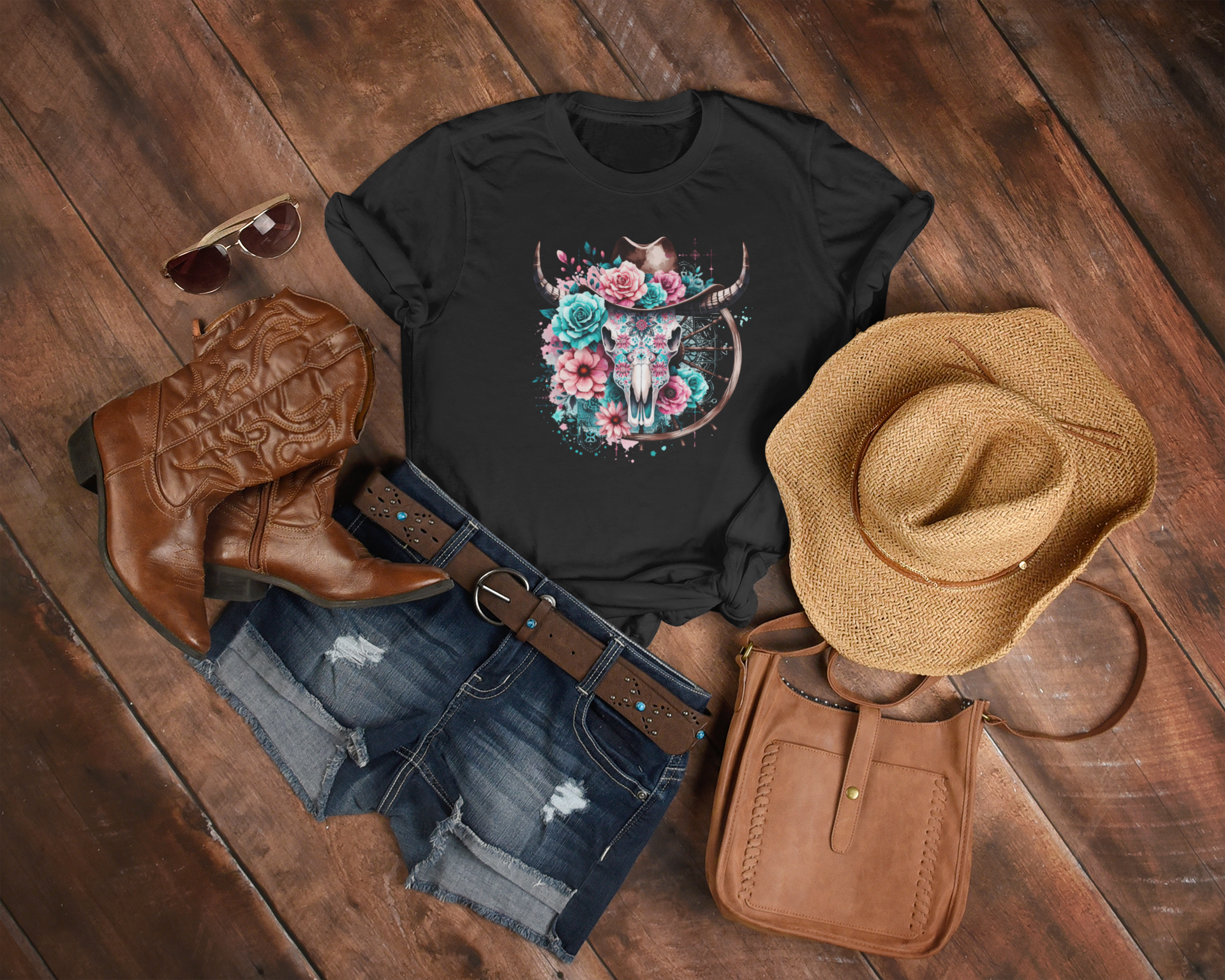 Women's Cosmic Wagon Wheel Tee - [farm_afternoons]