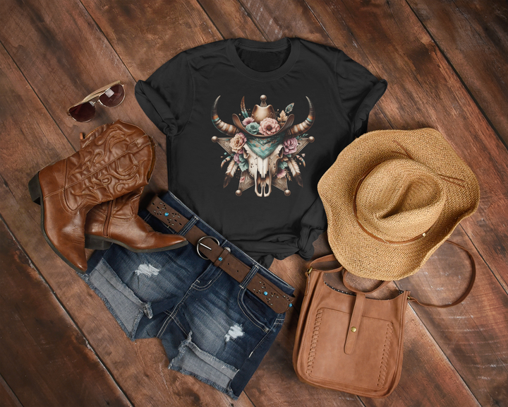 Women's Wild West and Feathers T-Shirt - [farm_afternoons]
