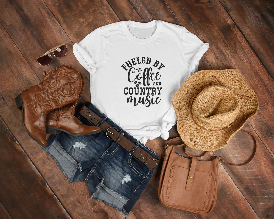 Women's Coffee & Country Music Tee - [farm_afternoons]