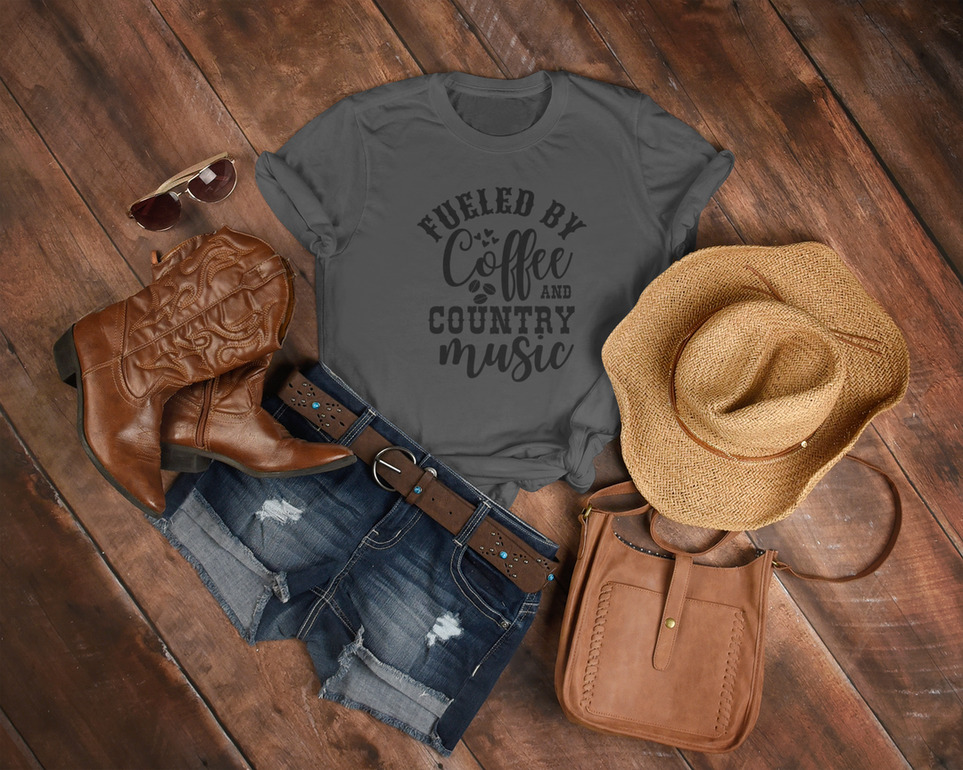Women's Coffee & Country Music Tee - [farm_afternoons]