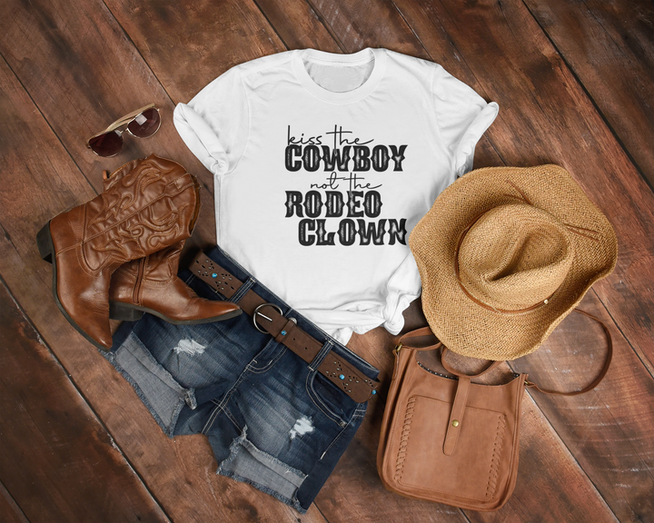 Women's Kiss The Cowboy T-Shirt - [farm_afternoons]