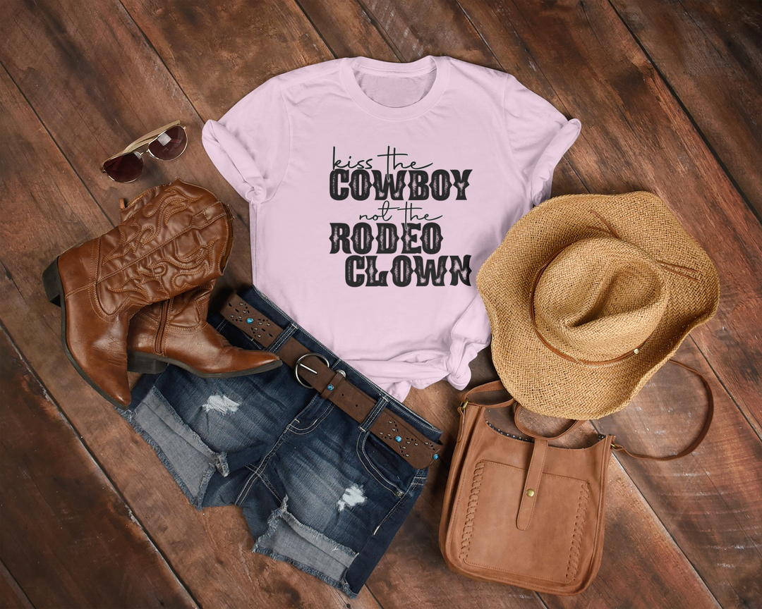 Women's Kiss The Cowboy T-Shirt - [farm_afternoons]