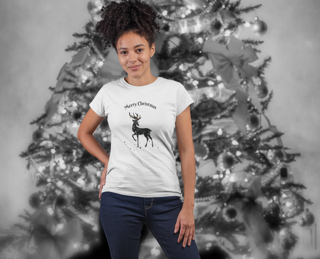 Women's Vintage Reindeer T-shirt - [farm_afternoons]