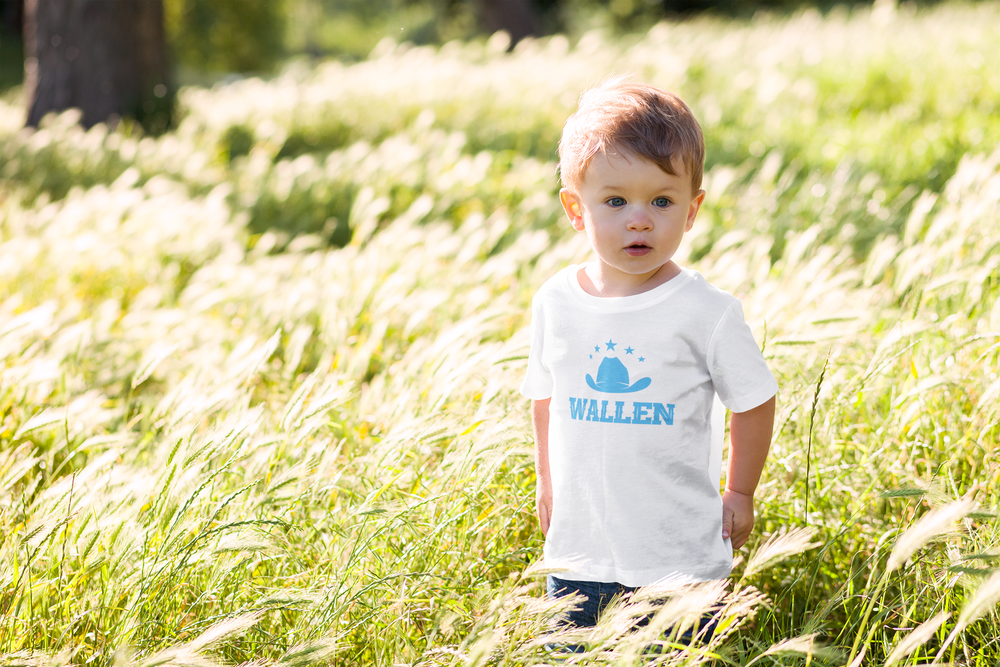 Baby Blue Wallen T-shirt - [farm_afternoons]