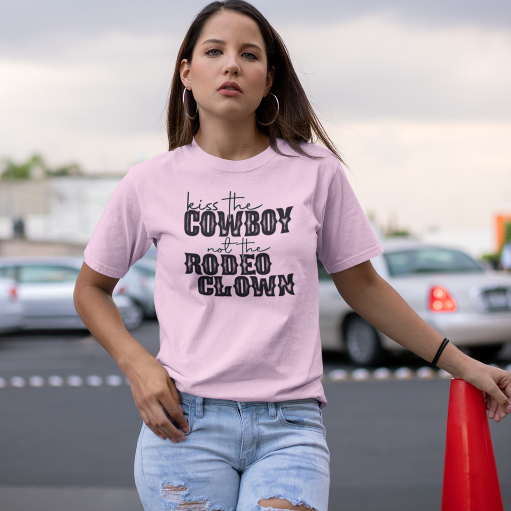 Women's Kiss The Cowboy T-Shirt - [farm_afternoons]