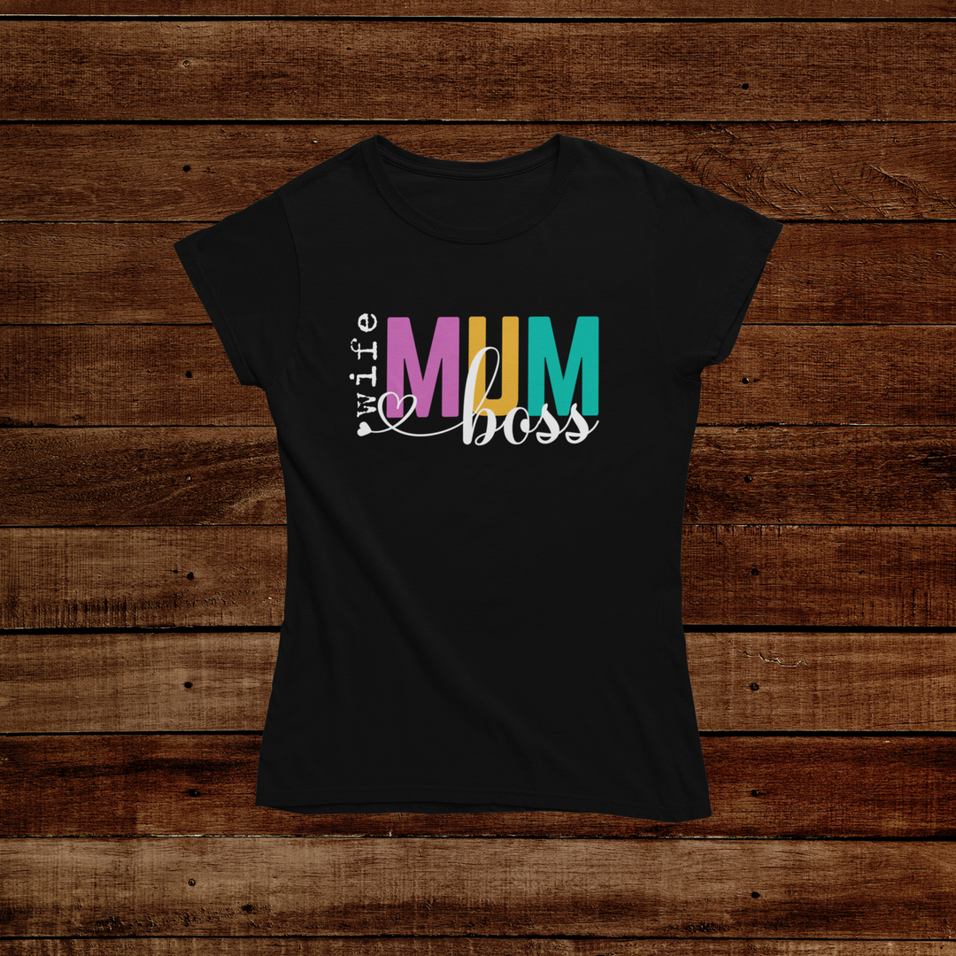 White Wife Mum Boss Tee - [farm_afternoons]