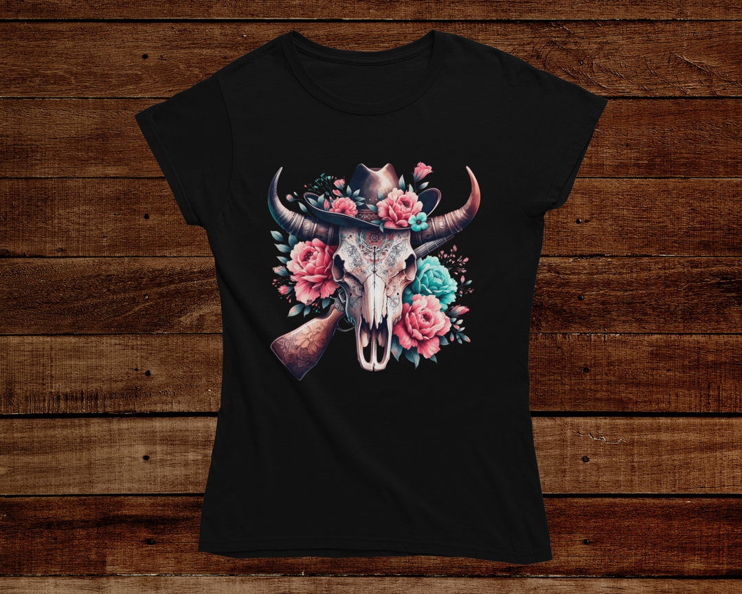 Women's Western Bulls & Guns Tee - [farm_afternoons]