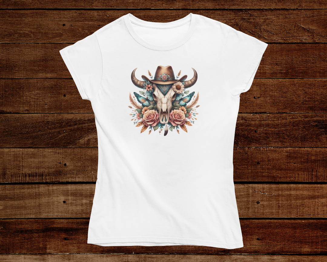Women's Wild West Rose Cowgirl  T-Shirt