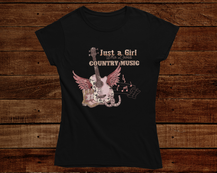 Women's Western Just a Girl T-Shirt - [farm_afternoons]