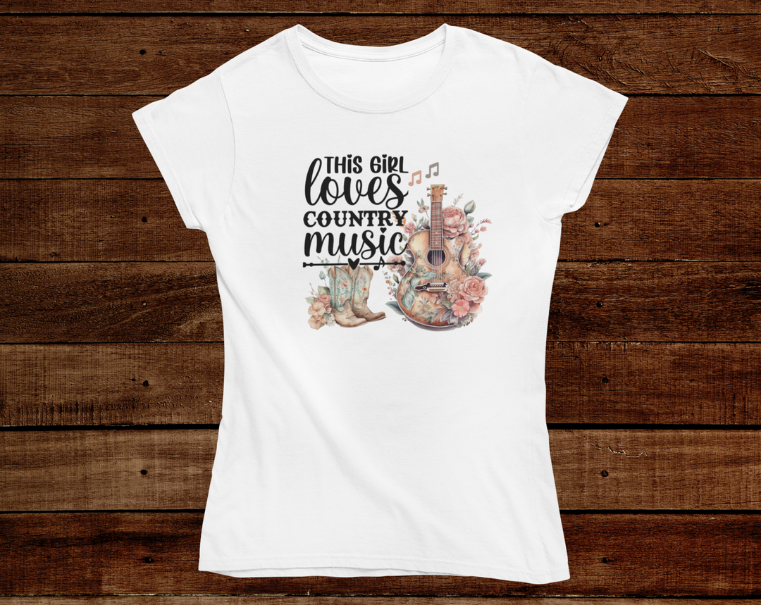 Women's This Girl Love Country Music Tee - [farm_afternoons]