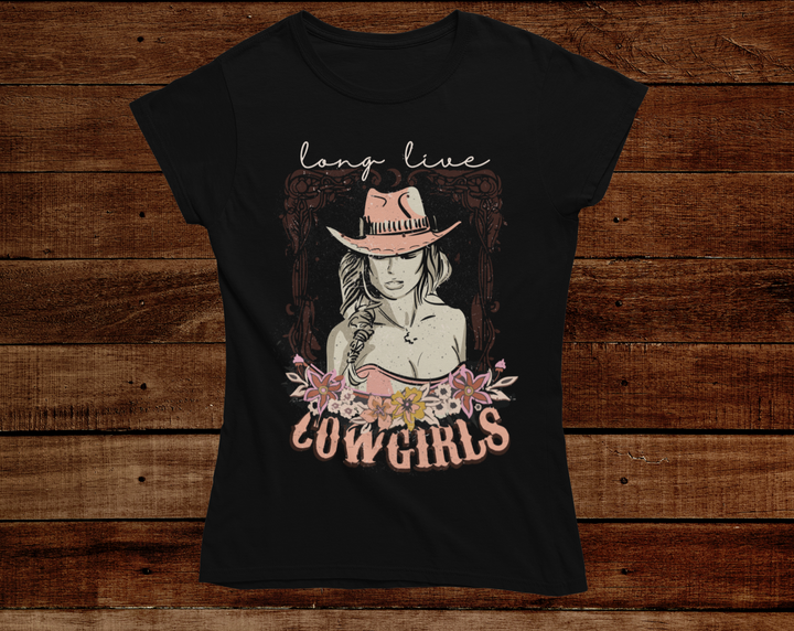Women's OutLaw Cowgirl TShirt - [farm_afternoons]