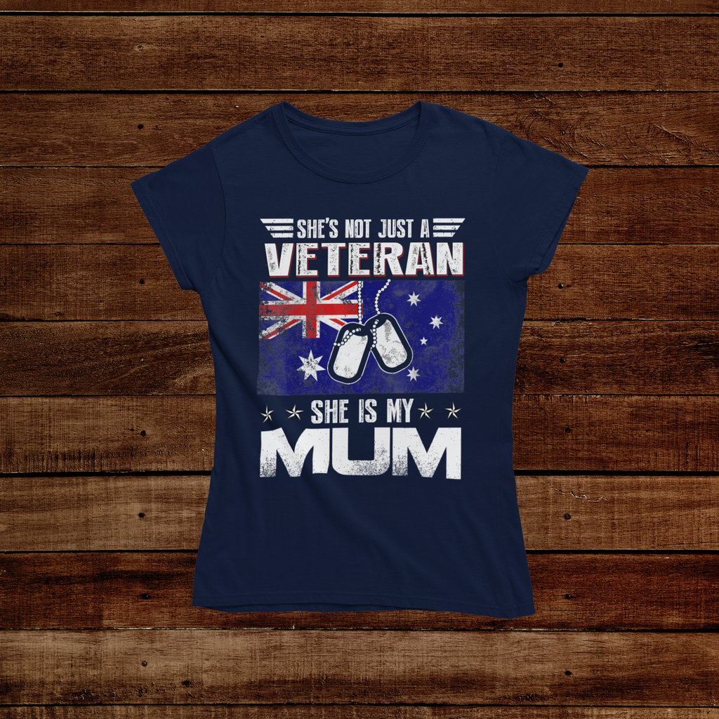 She's Not Just A Veteran T-shirt - [farm_afternoons]