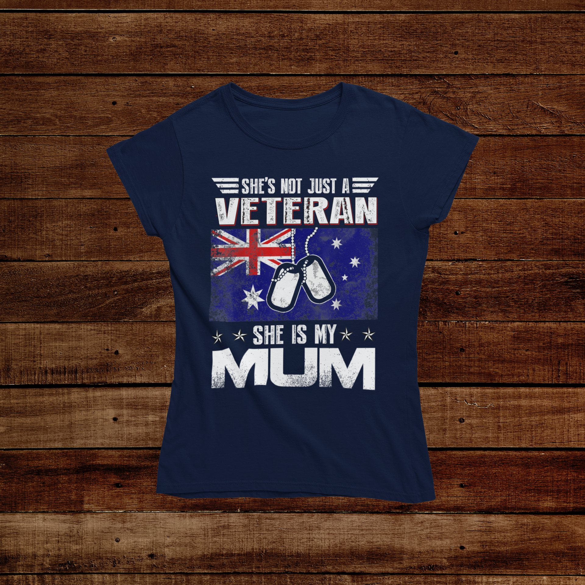 She's Not Just A Veteran T-shirt - [farm_afternoons]