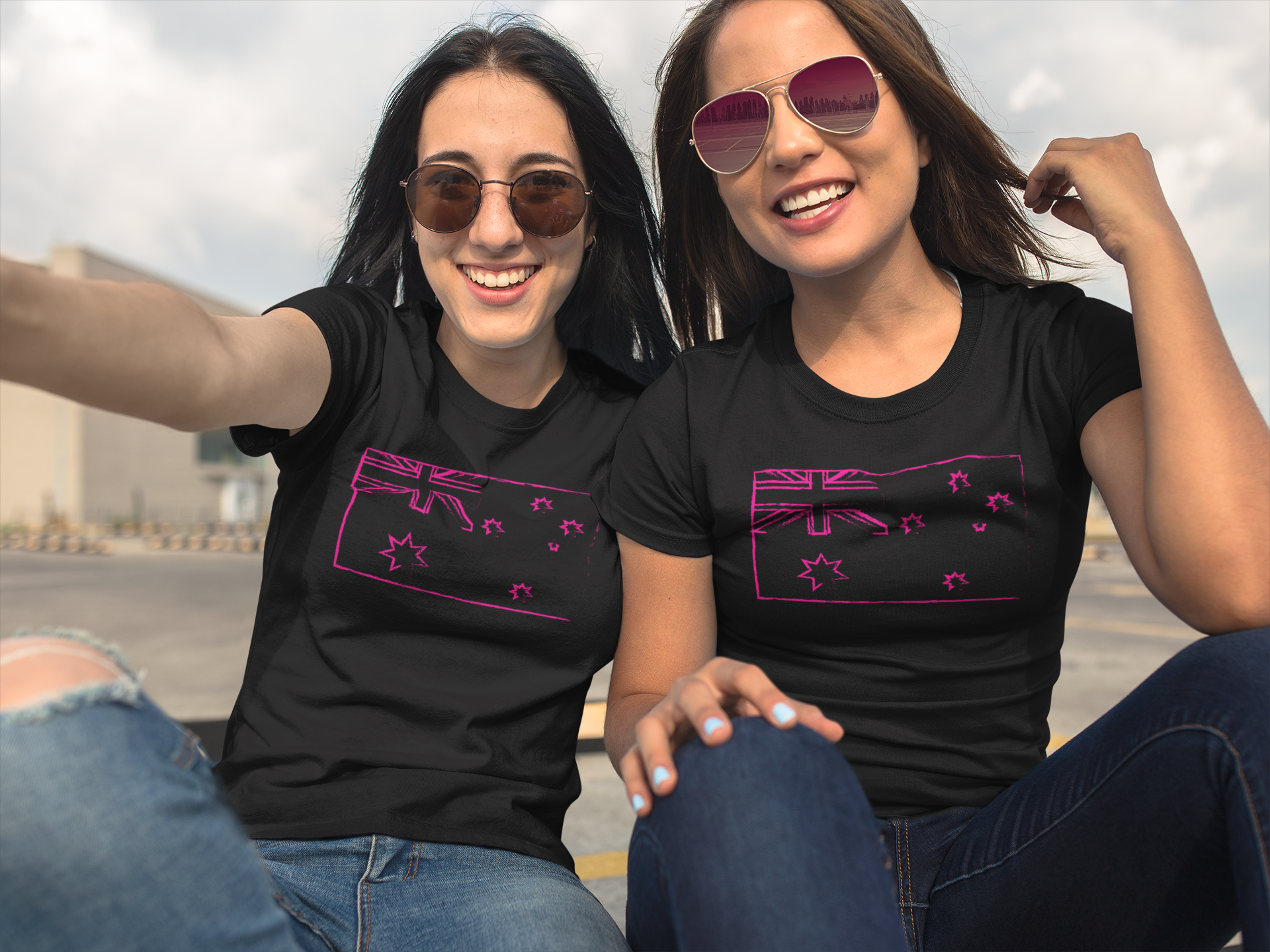 Pink Australia T-shirt - [farm_afternoons]