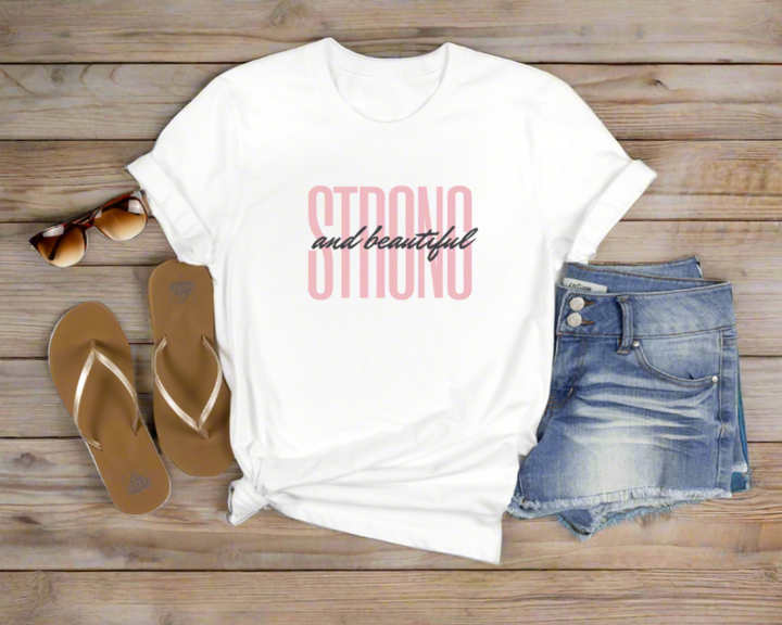 Women's Strong & Beautiful T-Shirt - [farm_afternoons]