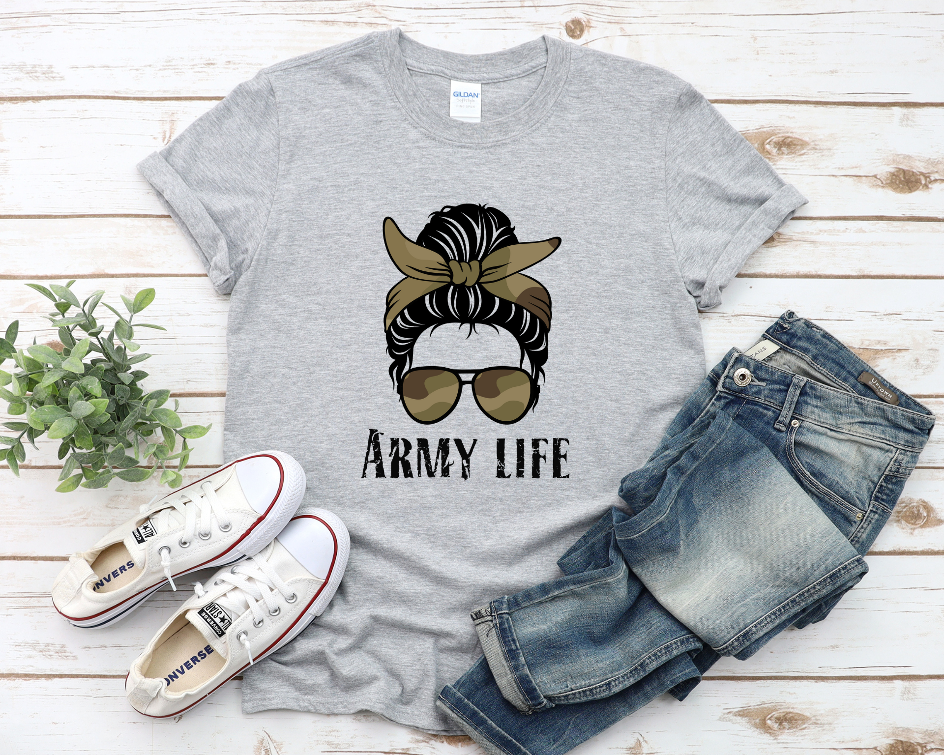 Women's Army Life T-Shirt - [farm_afternoons]