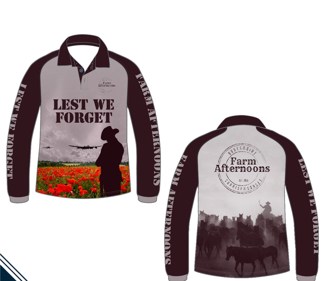 Lest We Forget Fishing Shirt - [farm_afternoons]