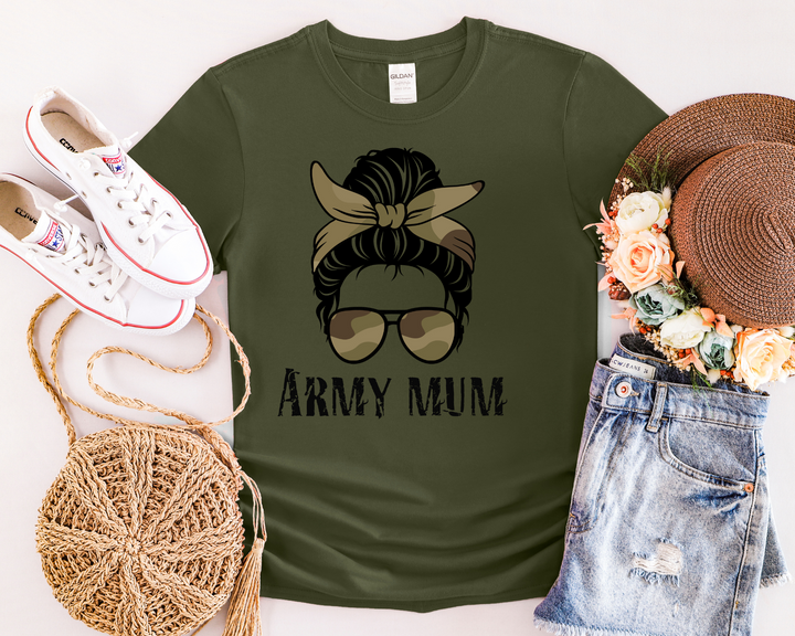 Women's Army Mum T-shirt - [farm_afternoons]