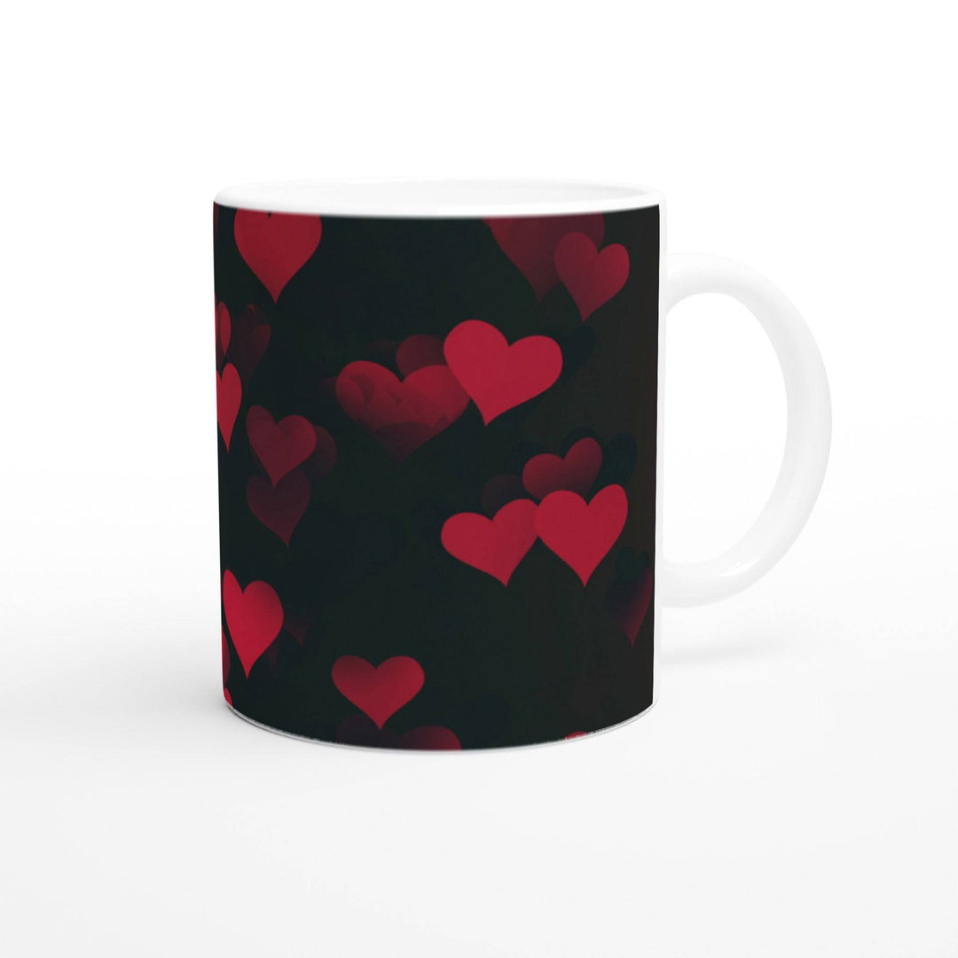Red Hearts Mug - [farm_afternoons]
