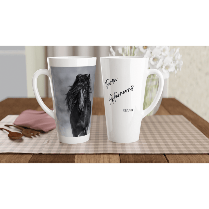 Wild Horse-  Latte 17oz Ceramic Mug - [farm_afternoons]