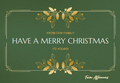 Green & Gold Christmas E-Card - [farm_afternoons]