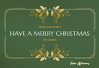 Green & Gold Christmas E-Card - [farm_afternoons]