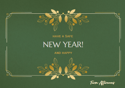 Green & Gold Christmas E-Card - [farm_afternoons]